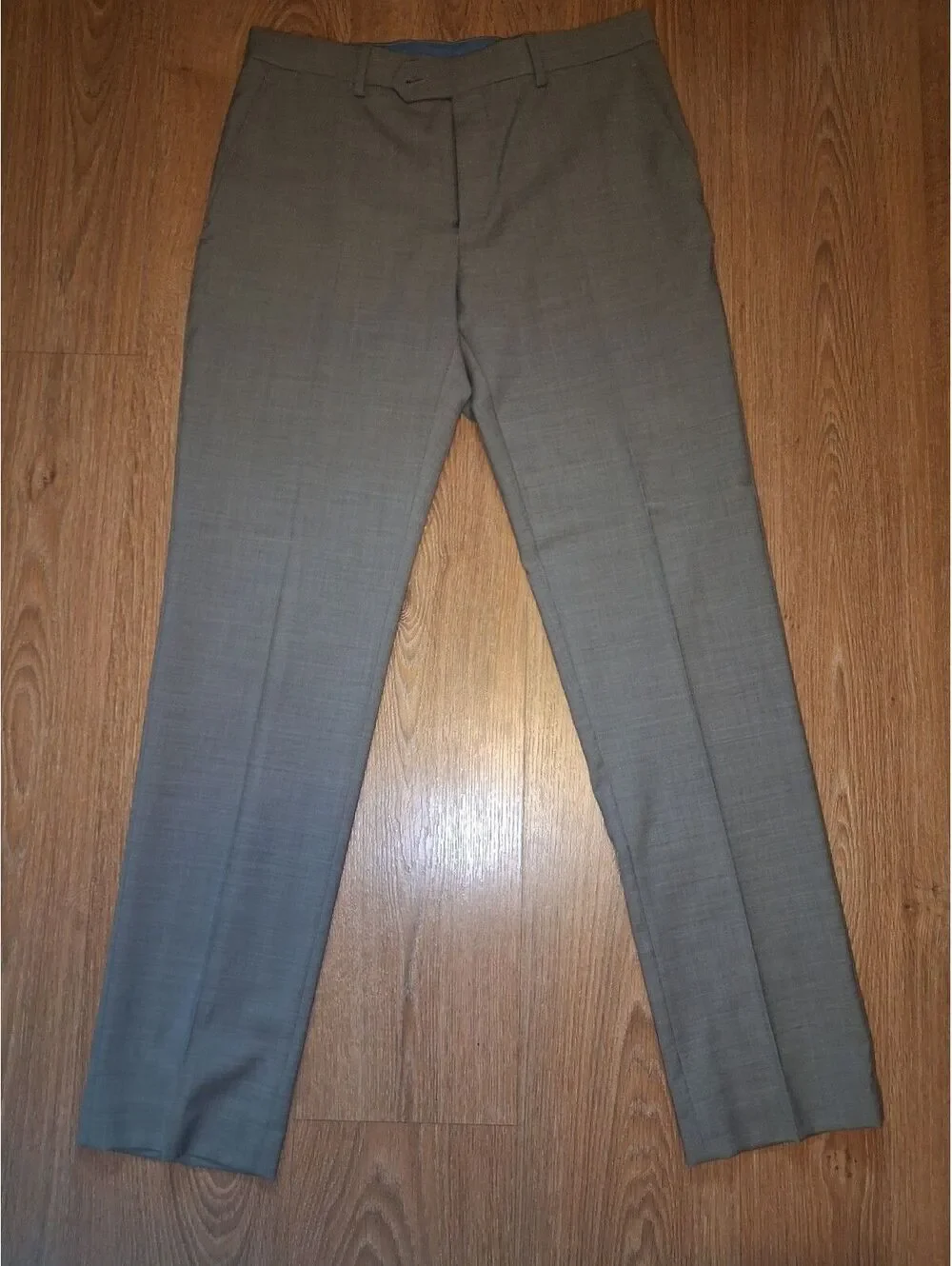 Tommy Hilfiger 2 Piece Suit Mens 40L 32x32 Beige Sharkskin